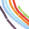 Cuentas Espaciadoras de Vidrio de Cristal con Forma de Platillo Volador para Cadena de Cuentas Joyería Accesorios Que No Se Desvanecen