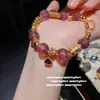 Cor do Filamento Dourado Motor Rosa Estrela de Cristal Homem Pequeno Pulseira de Cintura Nova Chinesa Água-Marinha Caixa Mágica Pulseira de Cristal