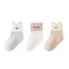 Meias de Bebê Cuidadosamente Selecionadas para Primavera e Verão, Meias de Malha Fina, Meias de Algodão para Bebês, Meias Sem Costura para Crianças, Meninos e Meninas, com Design de Orelhinhas