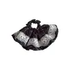 Saia Retro Francesa de Bolinhas Renda Barra Elástico de Cabelo Intestino Grosso Temperamento Elegante Penteado de Rabo de Cavalo Baixo Elástico de Cabelo Acessórios de Cabelo