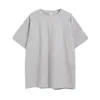 Popular Camiseta de Algodón 260g Tendencia Nacional Versión Grande Hombros Descubiertos Color Sólido para Hombres y Mujeres Estampado Oversize Manga Corta Pesada Personalización