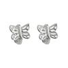 Aretes de Mariposa Estilo Frío de Estilo Medio y Antiguo Vintage Aretes de Hebilla para Oreja Diseño Artístico Retro Francés Sentido Distintivo Joyería para Oreja