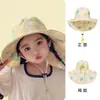 Sombrero de Sol para Niñas, Nuevo Estilo de Verano, Parte Superior Abierta, Protección UV, Ala Ancha, Sombrero de Pescador, Sombrero de Sol, Sombrero de Protección Solar