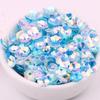 Lentejuelas cóncavas de flor de ciruelo de punta dorada importadas de 6/8 mm 30 colores bordado cosido a mano ropa accesorios diy