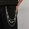 Corrente de Cabeça Fantasma Hip-Hop Europeia e Americana para Homens, Moderna e Estilosa, Acessório de Calça Jeans High-End, Corrente de Metal Masculina Transfronteiriça