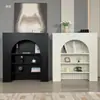 Gabinete Decorativo de Chimenea de Entrada Colorido Dopamina Estilo Crema Gabinete de Almacenamiento de Fondo para Transmisión en Vivo Exhibición Simple Vitrina