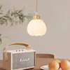 Lustre de três braços totalmente em cobre, luz principal para restaurante bar estilo francês, design de flor lírio-do-vale na cor creme, pequeno lustre de cabeceira para quarto