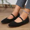 Academia Transfronteriza Europea y Americana Primavera y Otoño Plaza de Comercio Exterior Punta Cuadrada Zapatos Planos Dulces Zapatos Mary Jane Estilo Japonés Nuevo Venta al por Mayor Tallas Grandes