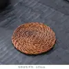 Alfombrilla Marrón Natural Hecha a Mano Posavasos Alfombrilla para Ollas Alfombrilla Aislante Térmico Anti-quemaduras Alfombrilla para Ollas Alfombrilla para Tazón de Sopa Accesorios para Ceremonia del Té Alfombrilla Marrón Montaña Espiral