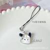 Cuerda transparente fina y brillante para teléfono móvil con forma de gato KT, colgante para bolso de perro Pacha, colgante de corazón para niña, accesorios, pequeño regalo de cumpleaños