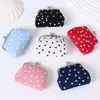 Nuevo monedero de patrón a cuadros, mini billetera, bolsa para guardar auriculares, monedero, llavero y bolsa pequeña para accesorios