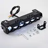Foco auxiliar LED de seis lentes para motocicleta y vehículo eléctrico, faro LED de alto brillo blanco y amarillo para scooter modificado