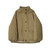 Chaqueta coreana Dongdaemun Obj*T casual de corte holgado con capucha desmontable, ropa de trabajo, plumón de oca blanca