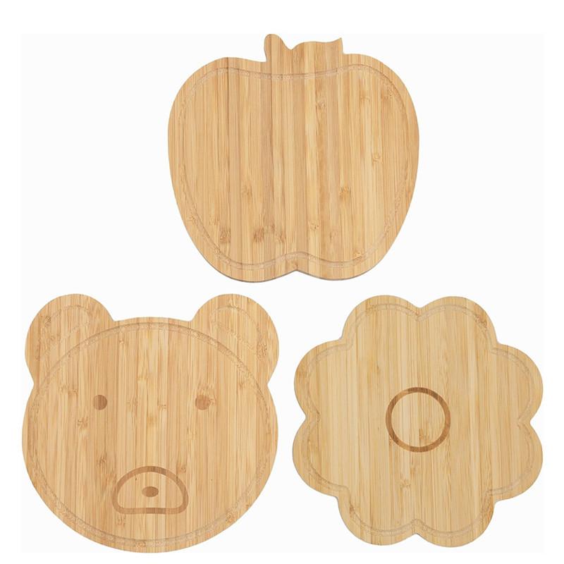 创意竹制卡通砧板菜板水果辅食板儿童餐垫实木多功能菜板托盘餐盘