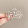 Pente de Cabelo Coroa de Strass Infantil Acessório de Cabelo Coroa de Princesa de Alta Qualidade Pente de Cabelo para Meninas Grampo de Cabelo para Menina Pequena Clipe de Cabelo para Apresentação