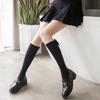 Meias Lolita Japonesas de Cano Longo de Seda com Laço Brancas Sexy para Coxa Feminina Meias Altas de Veludo