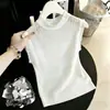 Camisola de Seda Helada Estilo Nuevo Verano 2026 con Calados y Bordes Fruncidos para Mujer