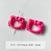 Dulce Genial BarbieGugubi Mengli Serie Rosa Negra Bolígrafo Corazón Flor Acrílico Hecho a Mano DIY Accesorios Materiales