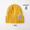 Cor sólida estilo japonês torção chapéu de lã estilo coreano feminino outono/inverno estudante quente proteção auricular chapéu de malha chapéu frio para todos os pares