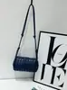 2026 Bestseller Transfronterizo Marca B Bolso Tejido de Piel de Vaca Puro Hecho a Mano para Mujer, Bolso Cuadrado Pequeño de Moda para Debajo del Brazo, Bolso de Hombro Cruzado para Mujer