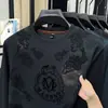 Sudadera para Hombre Otoño Nuevo Estampado Camiseta de Manga Larga con Cuello Redondo para Hombre Tendencia de Moda Ropa para Hombre Top Camiseta Básica