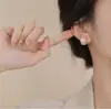 Nuevos Pendientes Estilo Retro Hong Kong, Elegantes, Pendientes de Clip Populares, Pendientes Estilo Ins, Gama Alta, Lujo Accesible, Moda Compacta para Mujer