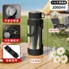 Taza Termo de Gran Capacidad, Botella de Agua Deportiva para Exteriores, Taza de Acero Inoxidable 316, Taza de Agua Portátil con Asa Plegable