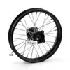 Accesorios para motocicleta todoterreno 1.40x 14 pulgadas rin de rueda delantera núcleo de tambor buje 1.85x 12 pulgadas rin trasero de acero buje de rueda