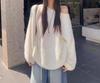 Suéter de Punto Asimétrico Hombro Caído Manga Larga 2026 Otoño e Invierno para Mujer Top de Punto Holgado Estilo Perezoso Suave Versátil
