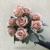 Nuevos Diez rosas fabricantes 10 pinturas al óleo rosas comercio exterior retro otoño boda flores decorativas al por mayor