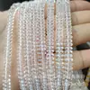 Cuentas Espaciadoras de Vidrio de Cristal con Forma de Platillo Volador para Cadena de Cuentas Joyería Accesorios Que No Se Desvanecen