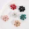 Accesorios de joyería DIY con forma de flor de cristal cosidos a mano de doble capa europeos y americanos, accesorios para el cabello Hanfu, accesorios con hebilla para zapatos