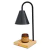 Lámpara de Aromaterapia, Lámpara de Cera Derretida, Lámpara de Vela Derretida, Lámpara de Mesa Regalo para Mesita de Noche de Dormitorio, Temporizador con Atenuación, Arte en Madera, Aromaterapia sin Fuego Madera de Bambú