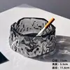 Cenicero de Vidrio Glaciar, de Alta Gama y Elegante, Calidad Premium, Cenicero Creativo Anti-Ceniza Volante para Oficina, Sala de Estar y Uso en el Hogar