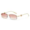 2026 Nuevo Modelo B Marca Estilo Europeo y Americano Marco Delgado Cuadrado Gafas de Sol para Mujer, Tendencia de Gafas de Sol Metálicas de Moda