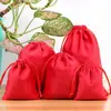 Bolsas de terciopelo con cordón personalizadas, Bolsas de terciopelo a prueba de polvo para almacenamiento de regalos de joyería, Bolsas pequeñas de terciopelo con cordón