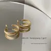Aretes Mate Vintage Aretes Nuevo Llegada para Mujer Combinación Total Diseño Nicho Sentido Elegante Celebridad de Internet Coreano ins Aretes