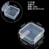 Caja Cuadrada de Plástico PP Caja de Empaque Cuadrada Semitransparente Caja para Piezas Pequeñas con Tapa Caja de Almacenamiento para Piezas Joyería Cuentas