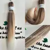 FR trenza fácil Retardante de llama Baja temperatura Seda Trenzas sucias Gradiente marrón gris Venta caliente rusa Trenzas esponjosas suaves