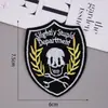Gran Venta Procesamiento Calavera Bordado Pegatinas de Tela Estilo Punk Accesorios para Ropa Insignias Bordadas por Computadora Parches Pegatinas Accesorios de Joyería