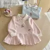 Vestidos para Niñas Otoño 2025 Nuevo Elegante Vestido de Princesa para Bebé Falda Escolar Estilo Infantil Primavera Otoño