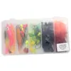 Atacado Luya Texas grupo de pesca terno espesso peixoso Luya isca macia anzol de chumbo luminoso isca artificial cauda de rolo verme equipamento de pesca macio
