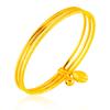 Pulsera de Lujo Ligero Imitación Oro 24K Espiral Flor de Loto Sansheng III Pulsera de Oro Arena Estilo Mismo que Tienda de Oro Celebridad de Internet