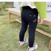 Leggings Personalizadas para Meninas Finas Primavera & Outono Calças Esportivas Casuais Estilo Coreano Leggings Fofas Novo Estilo Calças de Nove Pontos