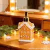 Comércio Exterior Personalizado Estéreo Relevo Casa de Natal Frasco de Loção Dispensador de Sabão Pintado à Mão Dispensador de Shampoo