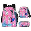Guerrero Sailor Agua Hielo Luna Mochila de Dibujos Animados Mochila Escolar para Estudiantes Mochila para Mujer Poliéster Bolso de Hombro Estuche para Lápices