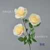 Flores de rosa artificiais para decoração de casa, arranjos florais de mesa, decorações de casamento, rosas holandesas realistas de alta qualidade com 3 cabeças