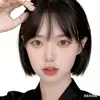 Peluca de flequillo de aire para mujer, ligera, natural, frontal, esponjosa, con flequillo Qi, lámina de reedición sin dejar rastro, cabello real, cejas