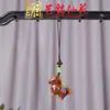 Colgante para Teléfono Caballo del Zodiaco Pintado en Madera de Ébano, Arte Ming Xian Yuan Pequeño Caballo de Madera Tallado Llavero Caballo Mecedora Encanto para Bolso