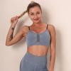 Gran Venta Sujetador Deportivo Jacquard Lavado Sin Costuras Recorte Trenzado Fitness Tirantes Ropa Íntima Ropa de Yoga Chaleco Deportivo para Mujer
